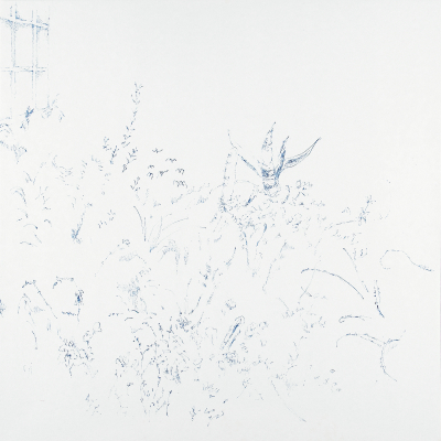 Interior Garden - 2020, ink on paper, 12.4 x 12.4 in / 31,5 x 31,5 cm