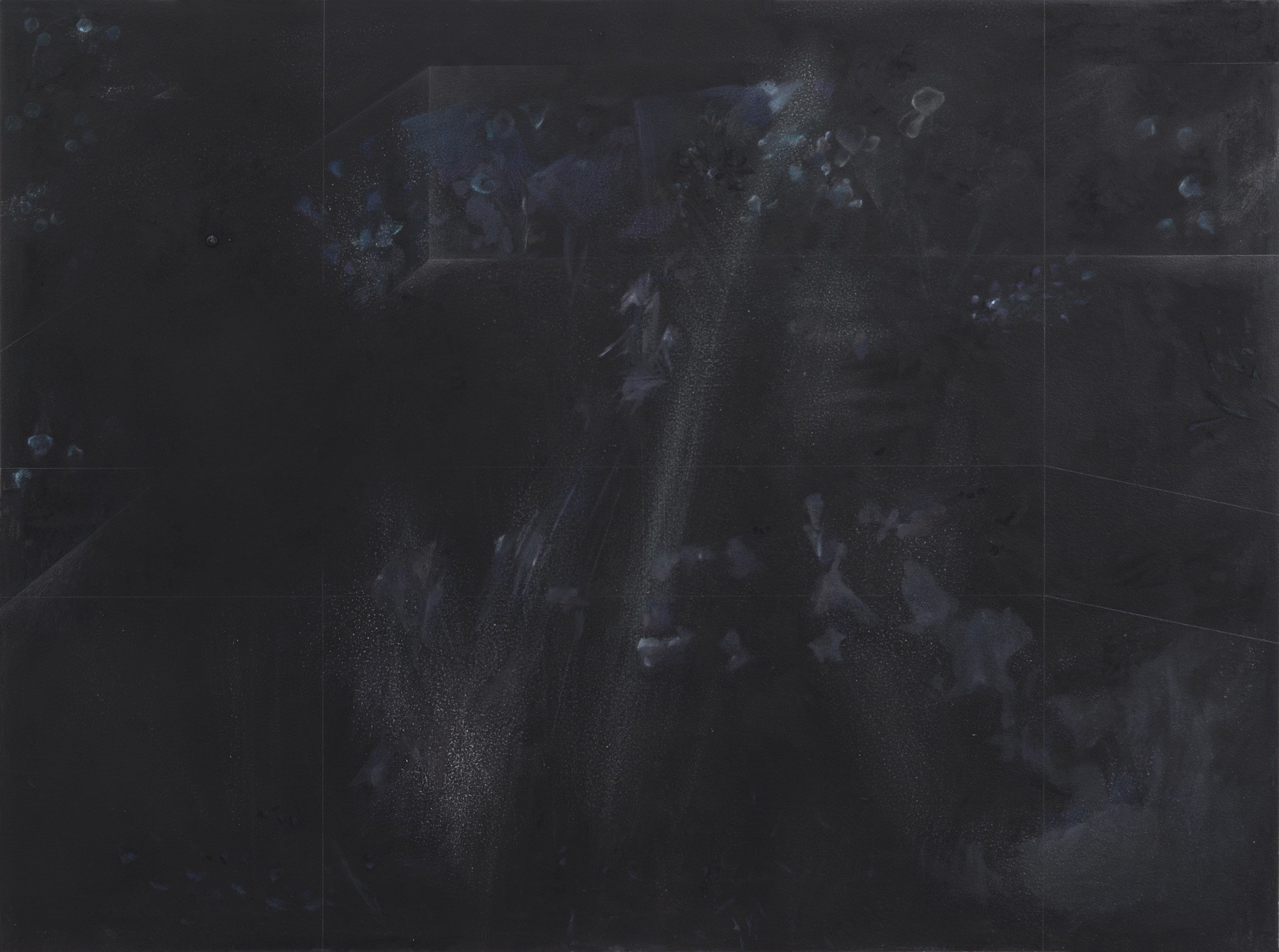 VON ANDEREN WELTEN, 05/2014 I - Pencil, acrylic, oil on wall, 46 x 62 in. / 117 x 157 cm (painted over, exists as video projection)