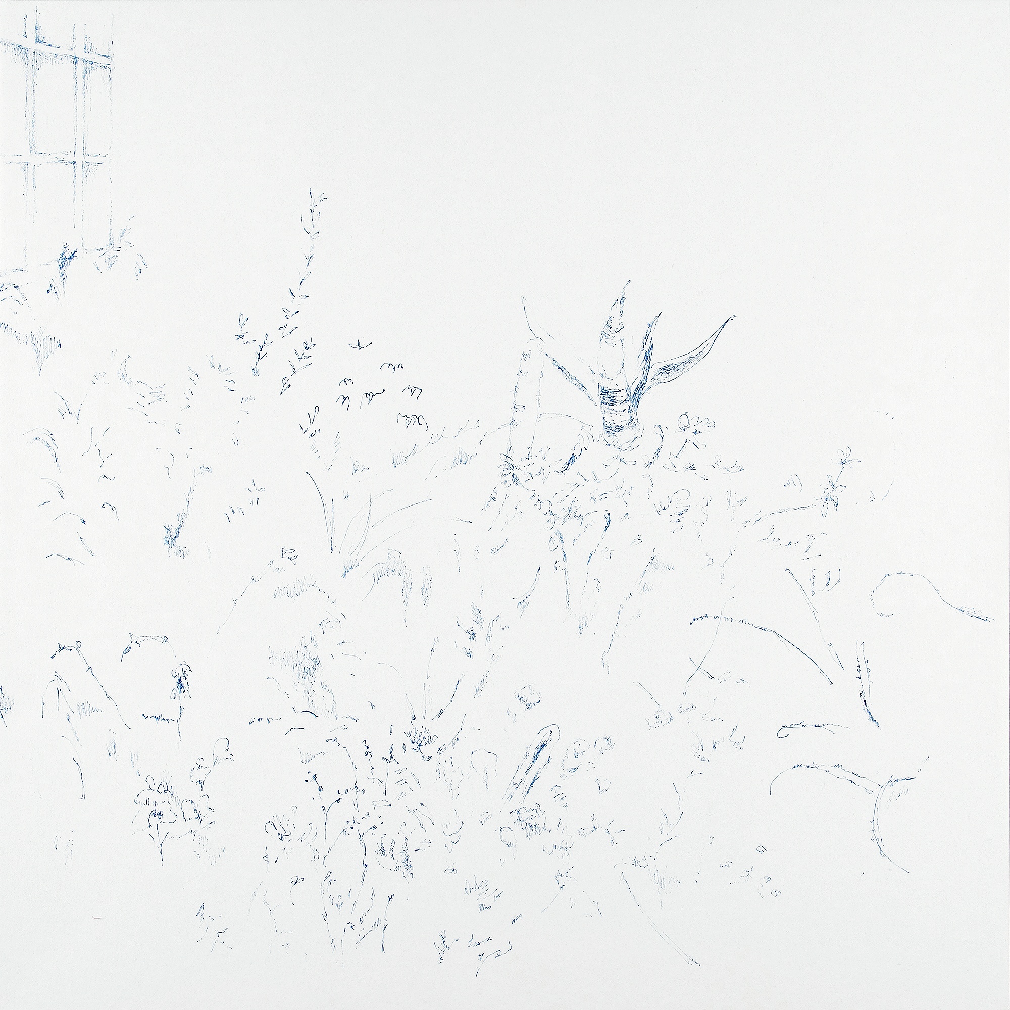 Interior Garden - 2020, ink on paper, 12.4 x 12.4 in / 31,5 x 31,5 cm